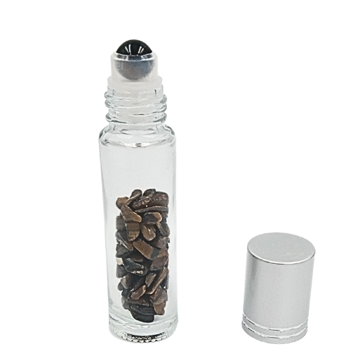 Flacon en verre - Oeil du Tigre (10 ml)- Pour garder vos huiles préférées